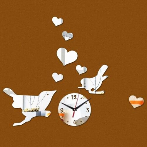 New arrival 2019 real mirror Acrylic wall Quartz clock modern design luxury 3d crystal clocks novelty home decor