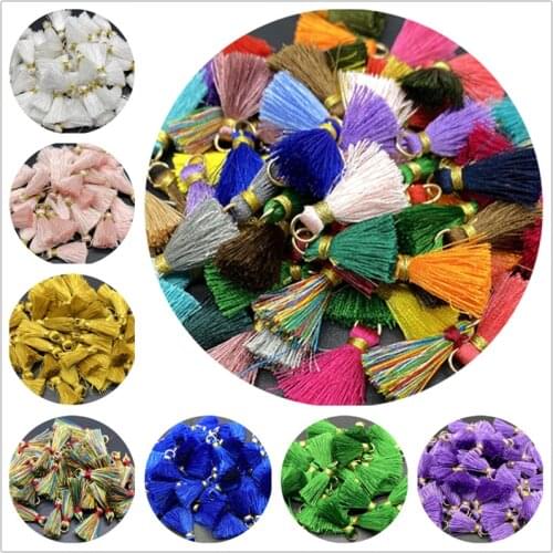 10pcs 25mm Polyester Trim Fringe Tassel Sewing Accessories DIY Keychain Cellphone Straps Pendant Tassels For jewelry Making