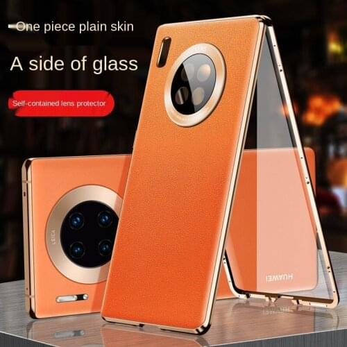 Luxury For Huawei Mate 30 Pro Case Anti-knock Full Protection Magnet Metal Leather Glass Cover For Huawei P40 Pro Camera Film