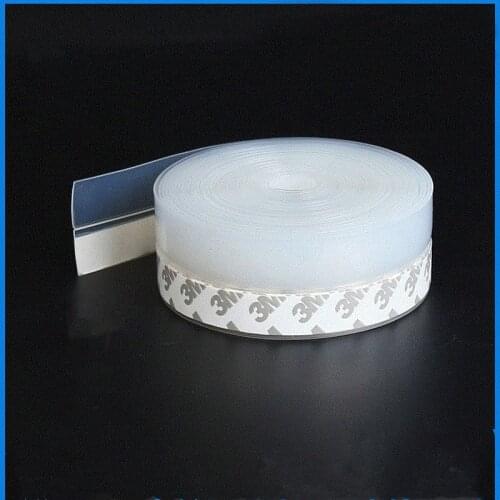 1M/5M Length Window Door Bottom Self Adhesive Silicone Rubber Seal Weathering Strip Door Sealing Bar Window Sealing Tape