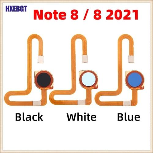 For Xiaomi Redmi Note 8 2021 8 Pro Fingerprint Scanner Flex Cable Touch ID Sensor With Extended Flex Cable Smartphone Parts