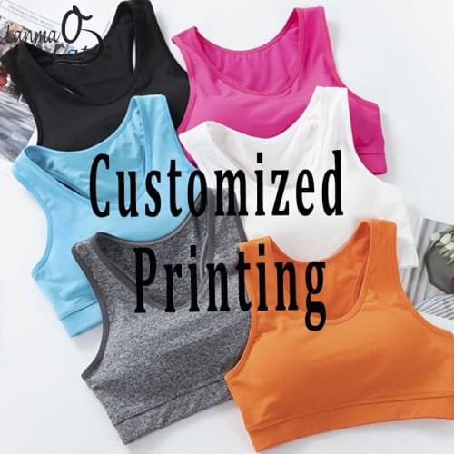 Sports Bra Tank Top For Women Custom Printing Running Workout Clothing Bra Top Sportswear Training Solid Sports Bras