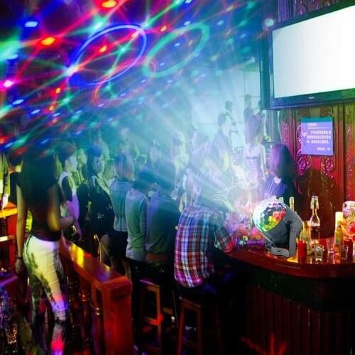 With Remote Control USB Disco Light LED Disco Ball Rotating Disco Lights Christmas Decor Party DJ Bar Sound Activated Bulb