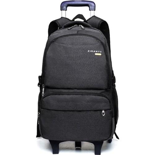 High-capacity Student Shoulder Backpack Rolling Luggage Children Trolley Suitcases Travel Duffle Wheeled School Bag
