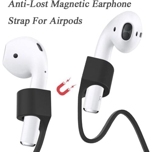 Vococal Magnetic Strap For Airpods Anti Lost Straps Earphone String Rope For Apple Air Pods 1st 2nd TWS Silicone Cable Holder