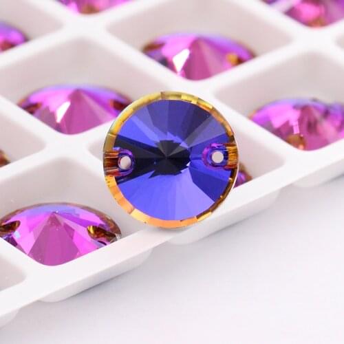 All Size Round Shape Sew On Decoration Button DIY Art Crafts Bright Loose Rhinestones Crystal Bag Shoes Accessories