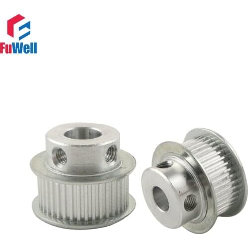 2pcs MXL 40T Timing Pulley 5/6/6.35/7/8/10/12/15mm Bore Gear Pulley 2.032mm Pitch 11mm Width Aluminum Alloy Synchronous Pulleys