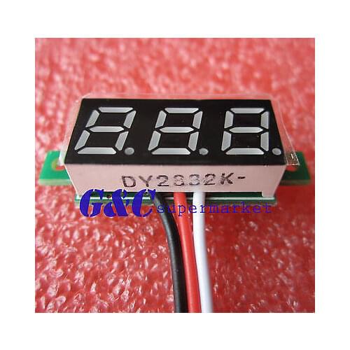 1PCS 0.28" LED DC 0-100V Digital Voltmeter Panel Meter RED COLOR diy electronics