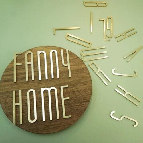 10pcs/Lot Big Brass Letters A-Z For Hotel Company Names Door Plates Decorative Wall Letters Personalized Symbols Address