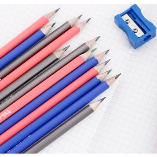 MARCO Pencils 12Pcs Non-toxic colorful Triangle Standard Pencils 2H/2B/HB Professional Chancery Office School Pencil