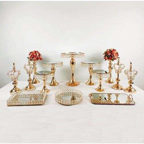 4pcs-17pcs Cake Stand Cherry Blossom Designed Dessert Cup Stands, Pastry Serving Tray Platter for Birthday Tea Wedding Party