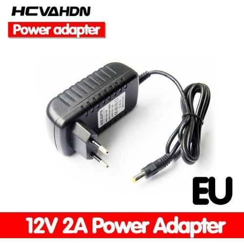 HCVAHDN 12V 2A DC 100V-240V AC power adapter smaller quality Plug In power supply Charger for CCTV LED EU plug Free Shipping