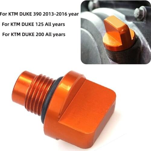 For KTM DUKE 125 200 For KTM DUKE 390 2013-2016 Motorbike Accessories Aluminum Engine Magnetic Oil Drain Plug Cap Cover Screws
