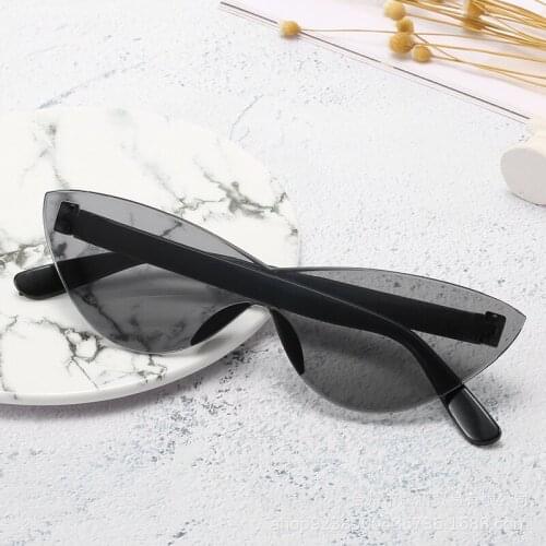 Free shipping Transparent one piece jelly gradient mens and womens fashion PC Sunglasses