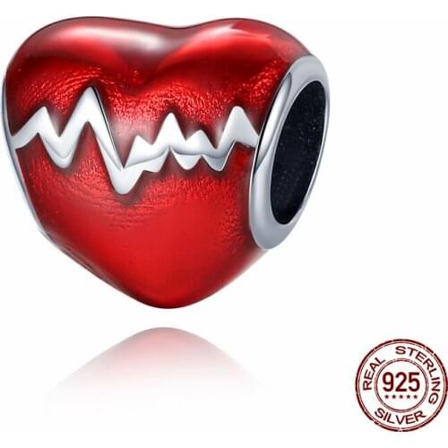 CodeMonkey 100% Real 925 Sterling Silver Love Heart Charms Fit Original Design Bracelet Beads DIY Jewelry For Women CMC249