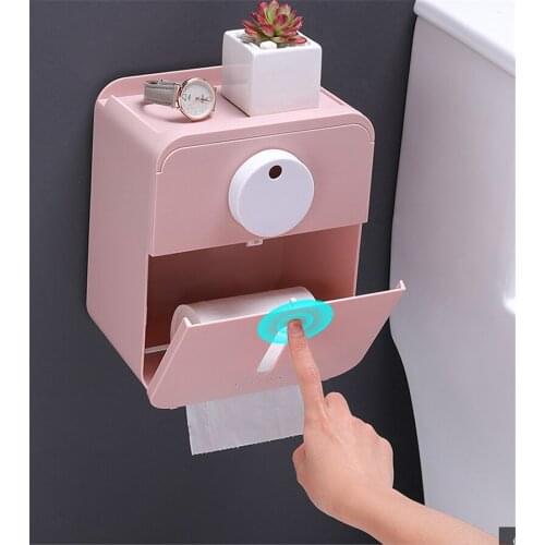 Waterproof Bathroom Tissue Box Toilet Paper Holder Bathroom Storage Rack Shel Roll Paper Holder Bathroom Accessories