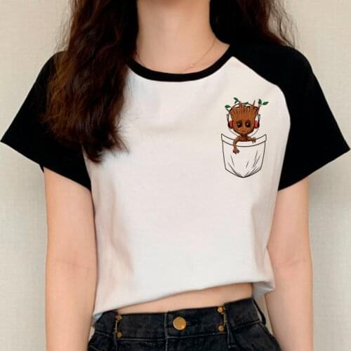 Baby Groot Kawaii Cartoon Tshirt Men Harajuku Cool Graphic Tee Unisex Cute I Am Groot Hip Hop Streetwear 90s Funny T Shirt Male