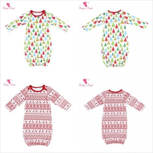 Kaiya Angel Factory Wholesale Girls Christmas Costumes Long Sleeve Boys Gowns Reindeer Printed Baby Autumn Winter Sleeping Bag
