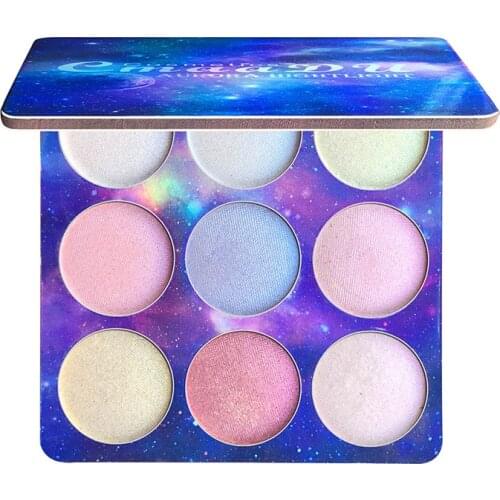 CmaaDu 9 Colors 1Pc Facial Makeup Natural Glitter Eyeshadow Palette Shimmer Highlighter Face contour Repair Cosmetic