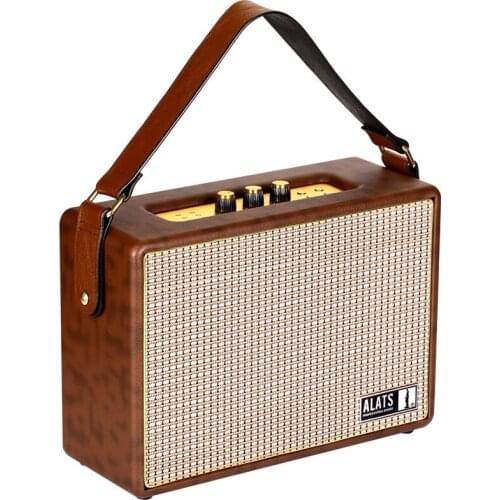 Retro Wifi Speaker Treble Bass Adjustable Bluetooth Speaker Portable Log HiFi Audio Louderspeaker Subwoofer Music Player Gift