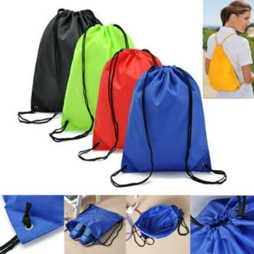 2019 Newest Hot Man Women Fashion Solid Big Capacity Drawstring Bag Contracted Suit Any Clothing Travel Sports Pack