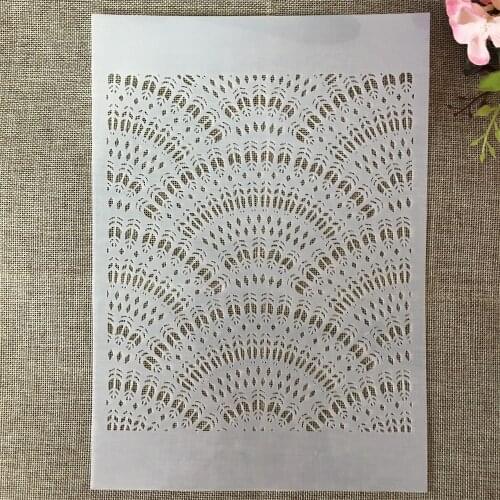 A4 29cm Shell Geometry DIY Layering Stencils Wall Painting Scrapbook Coloring Embossing Album Decorative Template