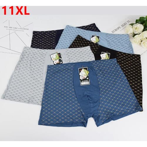 5 pieces / lot Extra large plus size increase oversize pants mens boyshort underwear big size 11XL 9XL four corner boxer