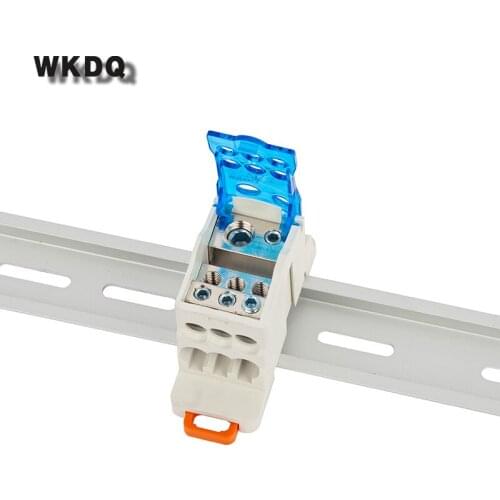 UKK160A Din Rail Terminal Blocks One in several out Power Distribution Box Universal Electric Wire Connector Junction Box