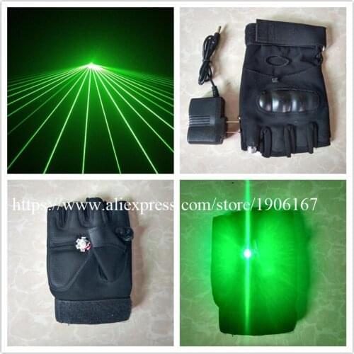 Hot sale Green Man Show Laser DJ Gloves With 1 pcs Green Laser + Palm Led Lights For Dancing Stage Show Light DJ Club Party