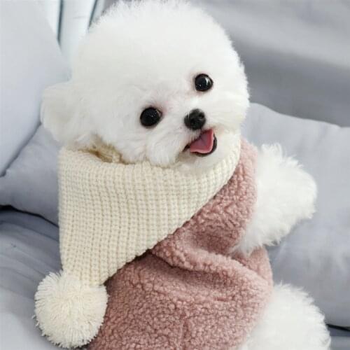 Winter Dog Clothes Vest Hat Cashmere Pets Outfits Warm Clothes for Small Dogs Cat Costumes Coat Jacket Puppy Sweater Dogs New