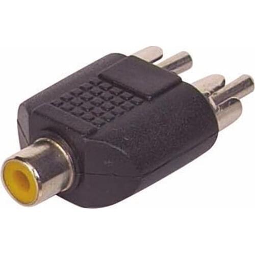 1 RCA female/2 RCA MALE CONVERTER JACK