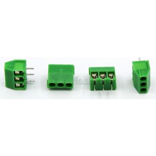 10Pcs 3.5mm Pitch KF350-3P 3Pin PCB Screw Terminal Block Connector