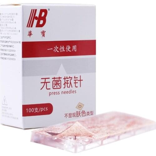 100Pcs/box Disposable Paste Needles Press Needle For Ears Skin Beauty Massage Relaxation Acupoint Ears Stickers