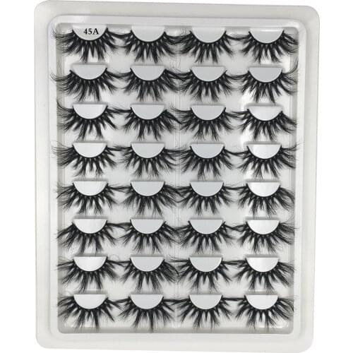 16 Pairs / Pack 25mm Lashes Mink Eyelashes Wholesale Bulk Dramatic Long Mix Fake Eyelash Extension Makeup 3D Mink Lashes