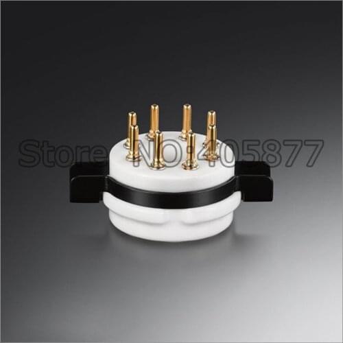 2pcs Chassis Mount 8pin K8A Octal High Quality Ceramic tube sockets for 6SN7/6SL7/EL34/KT88/6550/6V6/6P3P