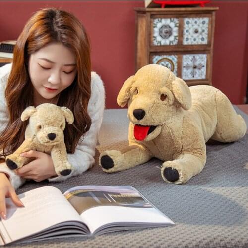 25-75CM Simulation golden retriever labrador dog animal plush toy stuffed full home decoration ornaments childrens playmate gif
