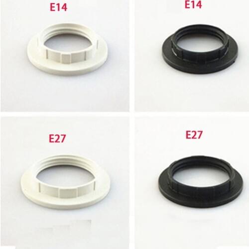 50PCS E14 E27 Plastic Screw Lamp holder Base Ring Lighting Accessories DIY