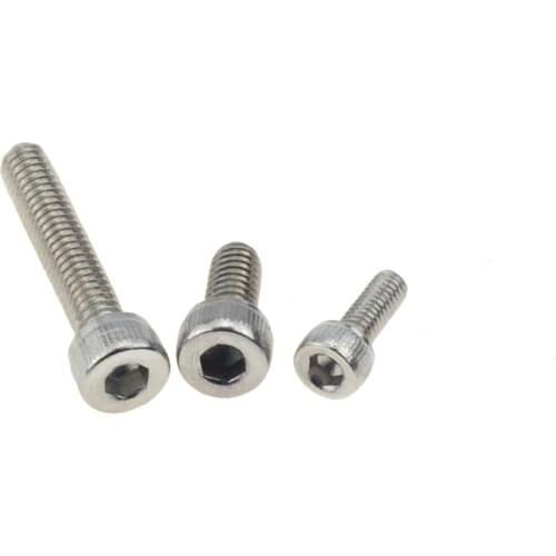 50pcs/Lot Metric Thread M3x20 mm M3*20 mm M4 304 A2 Stainless Steel DIN912 Hexagon Hex Socket Head Cap Allen Bolt Screw