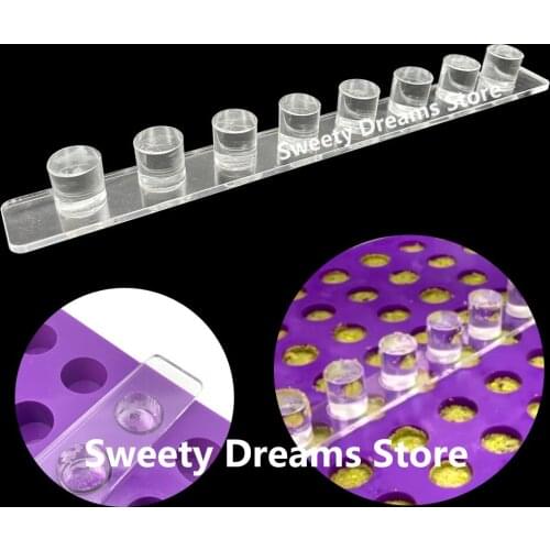 8 Pillar Piston For Baking Cheese Cakes Molds Use For 88 Cavities Mini Round Silicone Mold Truffle Jelly Candy Ice Mold