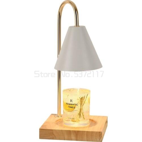 Log scented wax melting lamp candle essential oil adjustable light melting table lamp household living room bedroom incense