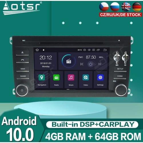 For Porsche Cayenne 2003-2010 Android 10.0 Car Audio Radio Carplay Car Multimedia Player GPS Navi Stereo Recorder Auto Stereo