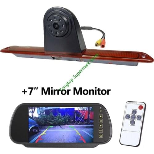 Car Braker Light Rear View Reverse Backup Camera For Mercedes Sprinter / VW Crafter 2007-2015 With 7" Mirror monitor