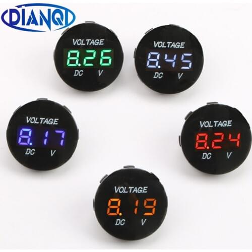 Car Motorcycle LED 12V-24V DC Voltmeter Signal Lights Digital Display Gauge Volt Voltage Meter Indicator Lamp Tester