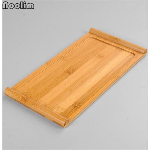 Bamboo Tea Tray Creative Food Dessert Serving Tray Restaurant Cup Plate Holder Simple Chinese Style Teahouse Table Utensils