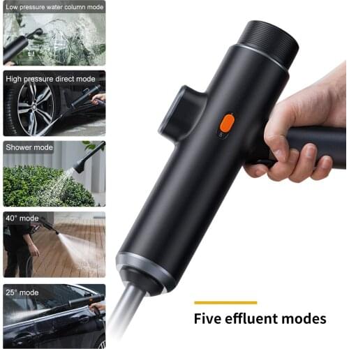 Cordless Pressure Washer Portable High Power Car Cleaner Tools Car Electric Water Gun High Pressure Washer Foam Nozzle
