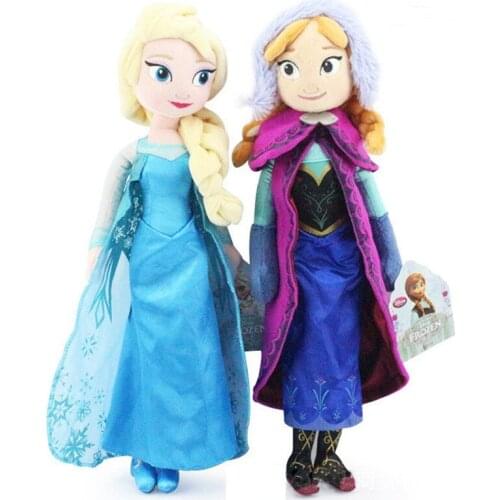 40CM 50CM Disney Frozen Plush Toy Elsa Anna Olaf Plush Doll Cartoon Princess Snowman Toys Kids Birthday Gift