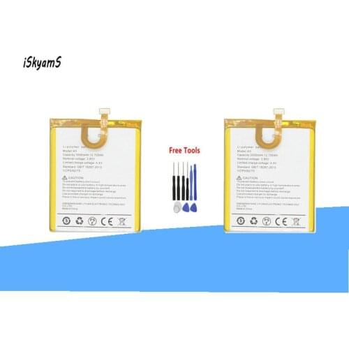ISkyamS 2x 3300mAh Replacement Smart Phone Battery for UMI Umidigi A3 A3 Pro Mobile Phone Batteries +Tool