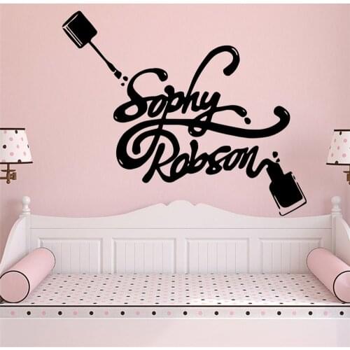 Colorful Nail polish Cartoon Wall Decals Pvc Mural Art Diy Poster For Home Decor Living Room Bedroom Vinyl Decals