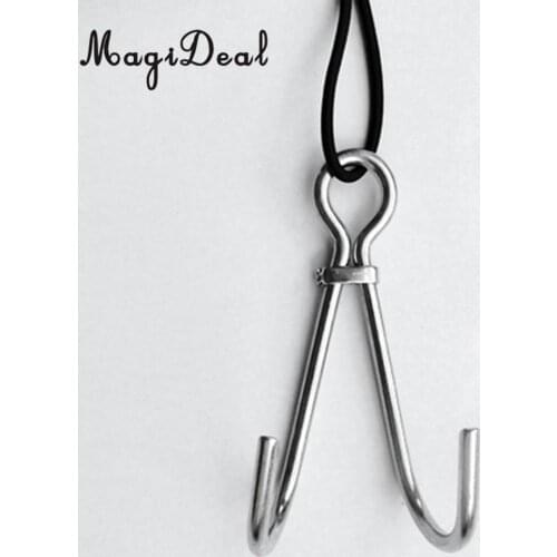 MagiDeal Durable Stainless Steel Scuba Dive Current/Drift Diving Reef Double Hook 13.5cm Safety Swimming Hardware Equipment Acce