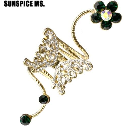 Fashion Women Butterfly Crystal Wedding Rings High-Quality Female Kids Jewelry 8 Color Bridal Snake Ring 2018